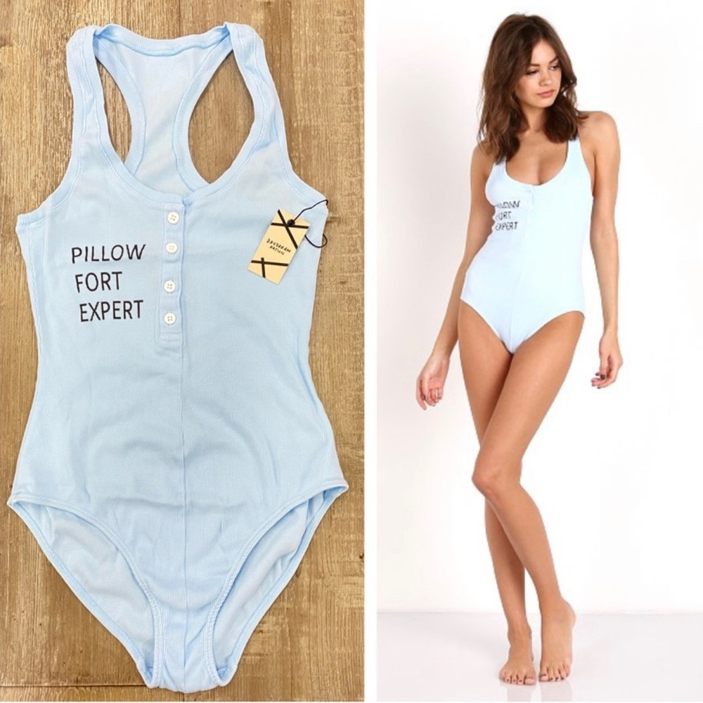 $35 - Daydream Nation LA Pillow Fort Bodysuit InMaliblue NWT